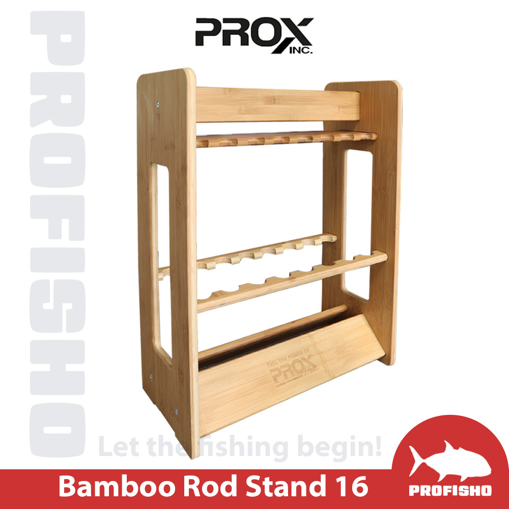 【搏漁所釣具】 PROX Bamboo Rod Stand 16 竿架 (可放16隻竿) 竹製 易組裝 耐看 可放多隻竿