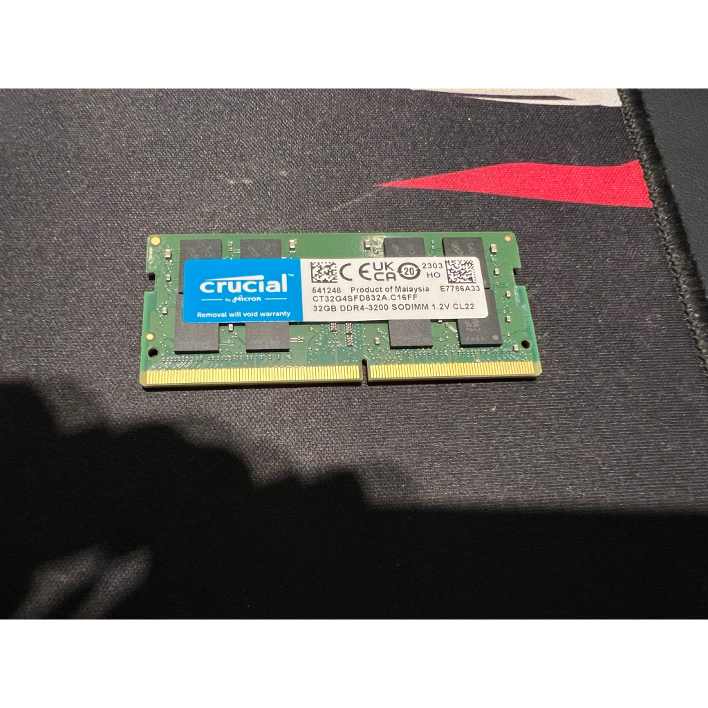 Micron 美光 Crucial DDR4 3200 32G NB 筆記型 記憶體 二手