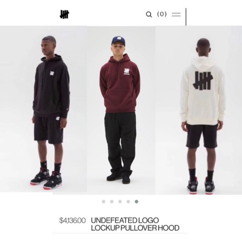 UNDEFEATED LOGO LOCKUP PULLOVER HOOD 23年 連帽長袖T恤 帽T 五道槓 柵欄