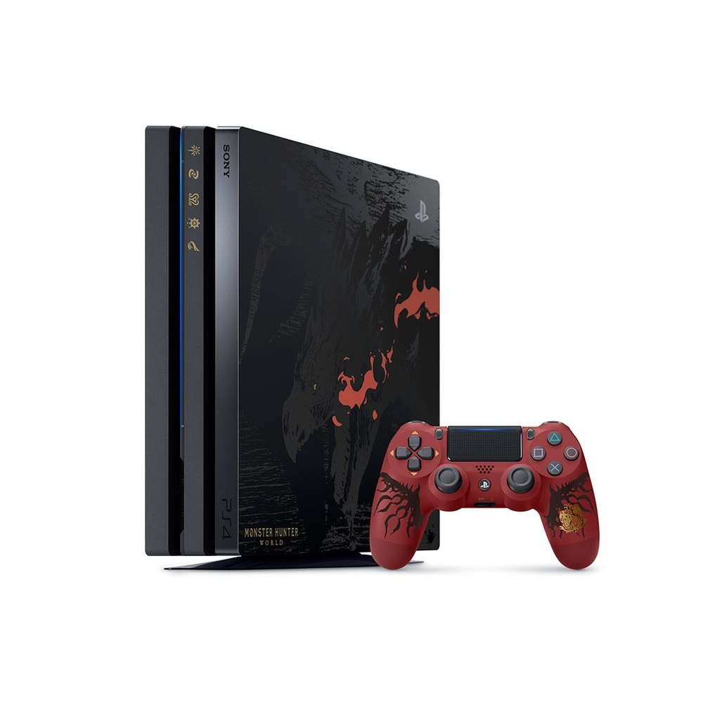 (含全新手把) 9成新《魔物獵人：世界》PlayStation 4 Pro 雄火龍同梱機 日版 PS4 Pro 火龍機