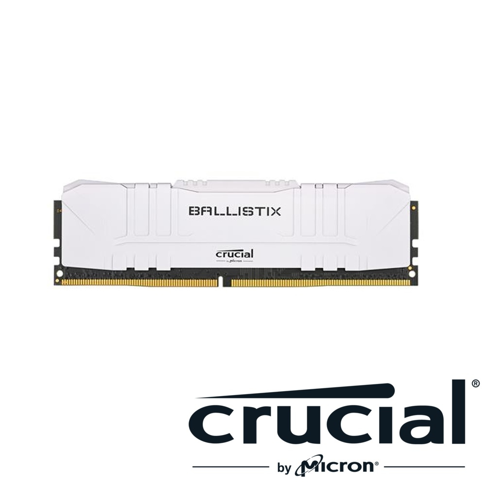 美光 Crucial Ballistix DDR4 3600 8G*2雙通道 白色