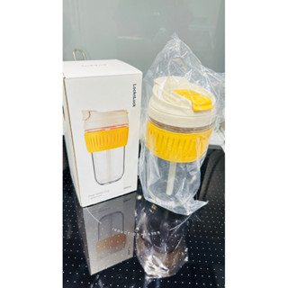 【樂扣樂扣】北歐風兩用耐熱玻璃隨行杯500ML(附可拆式吸管、咖啡杯)