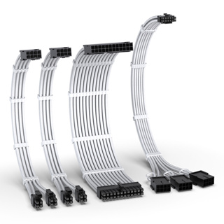EZDIY-FAB 16AWG PCIE5.0 12VHPWR電供延長編織線4件套-含GPU12+4pin轉8pinx3