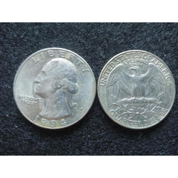 【全球郵幣】美國1984年25C 25分 QUARTER DOLLAR華盛頓總統