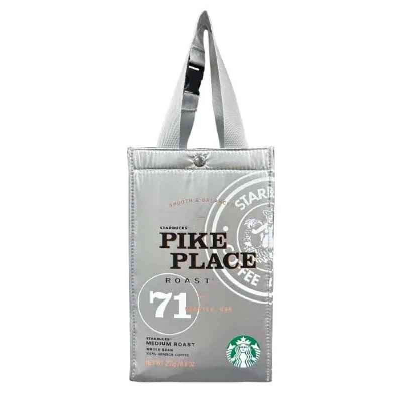 星巴克 派克市場咖啡隨行杯袋 TOGO Drink Bag Pike Place Roasting Starbucks