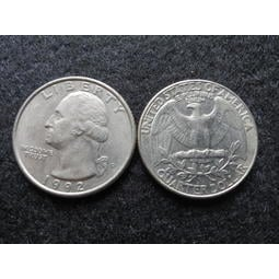 【全球郵幣】美國USA1992年25C 25分 QUARTER DOLLAR華盛頓總統
