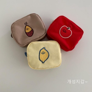 ⭐韓國ins零錢包 小眾設計可愛清新女生卡包 耳機收納 收納包 零錢袋 滑鼠電源耳機包 帆布拉鏈錢包