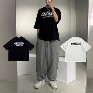 【APPAREL DESIGN】UUL字樣Oversize短袖 Tee｜寬鬆版型・字母風街頭感