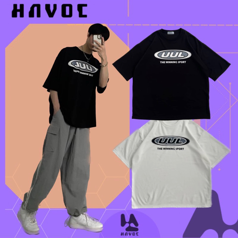 【Havoc】🔹 UUL / 字母 / 印刷 / 寬鬆 / 短袖 / 短Tee