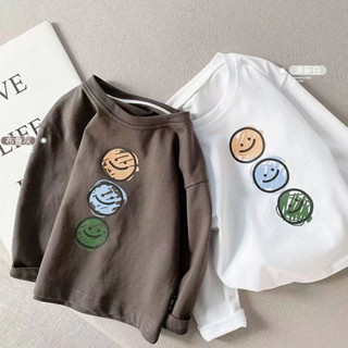 ✨HELLOBABY童裝店✨ 100%純棉 兒童衣服 童裝 長袖上衣 男童長袖T恤 韓版 印花 女童上衣 百搭衣服