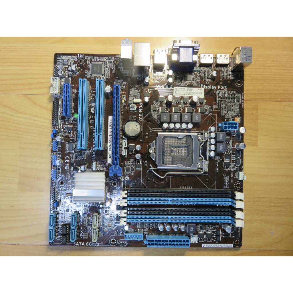 A.1155主機板-華碩 P8Q77-M/BM6675/DP_MB DDR3雙通道 i7 i5 i3 USB直購430