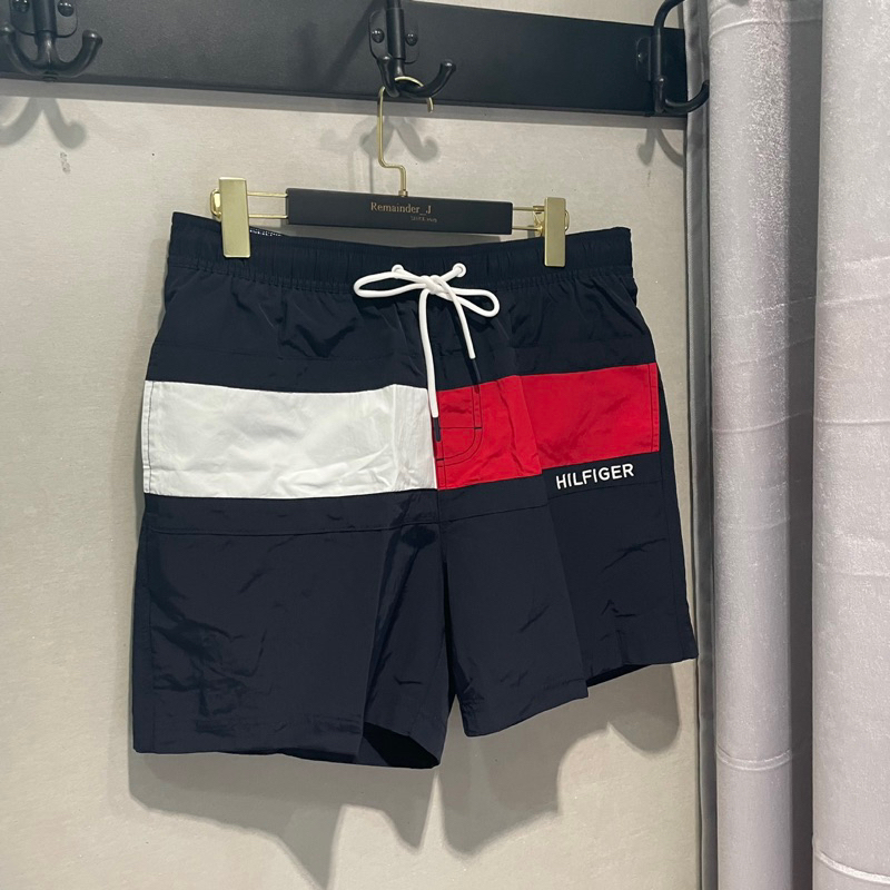 LUN歐美精品▪️TOMMY 紅白LOGO樣式 黑/白/藍 海灘褲