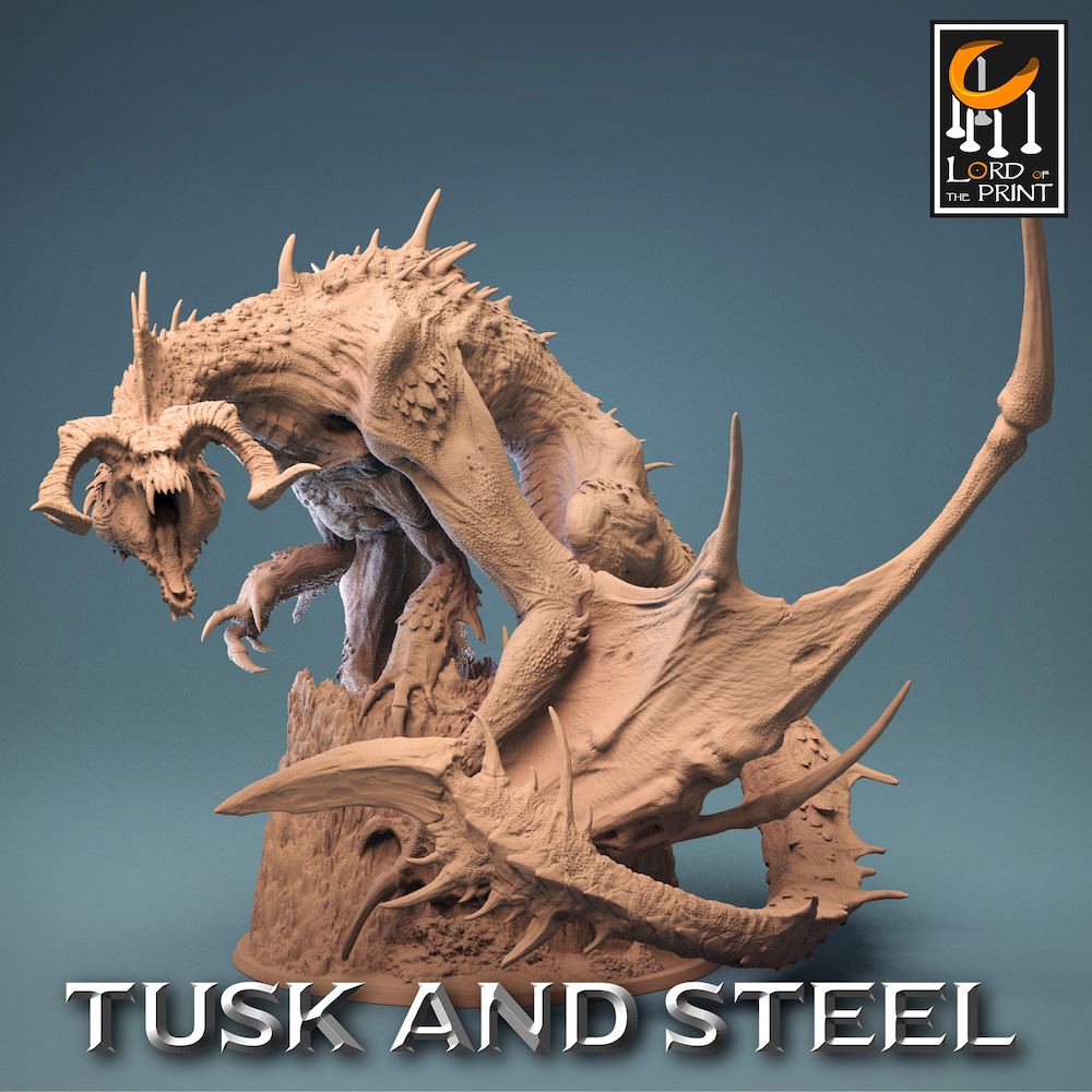 Tazo工坊[LOTP]傳奇彩色黑龍Legendary Chromatic Black Dragon  3D列印模型TS