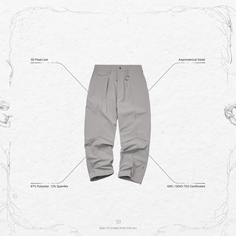Goopi “KM-01” Regular-Fit Tailored Trousers - L-Gray 2號