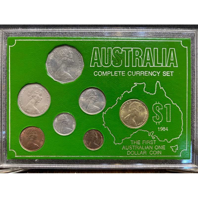 澳洲🇦🇺「1984年年度套幣（第一枚1元硬幣）」