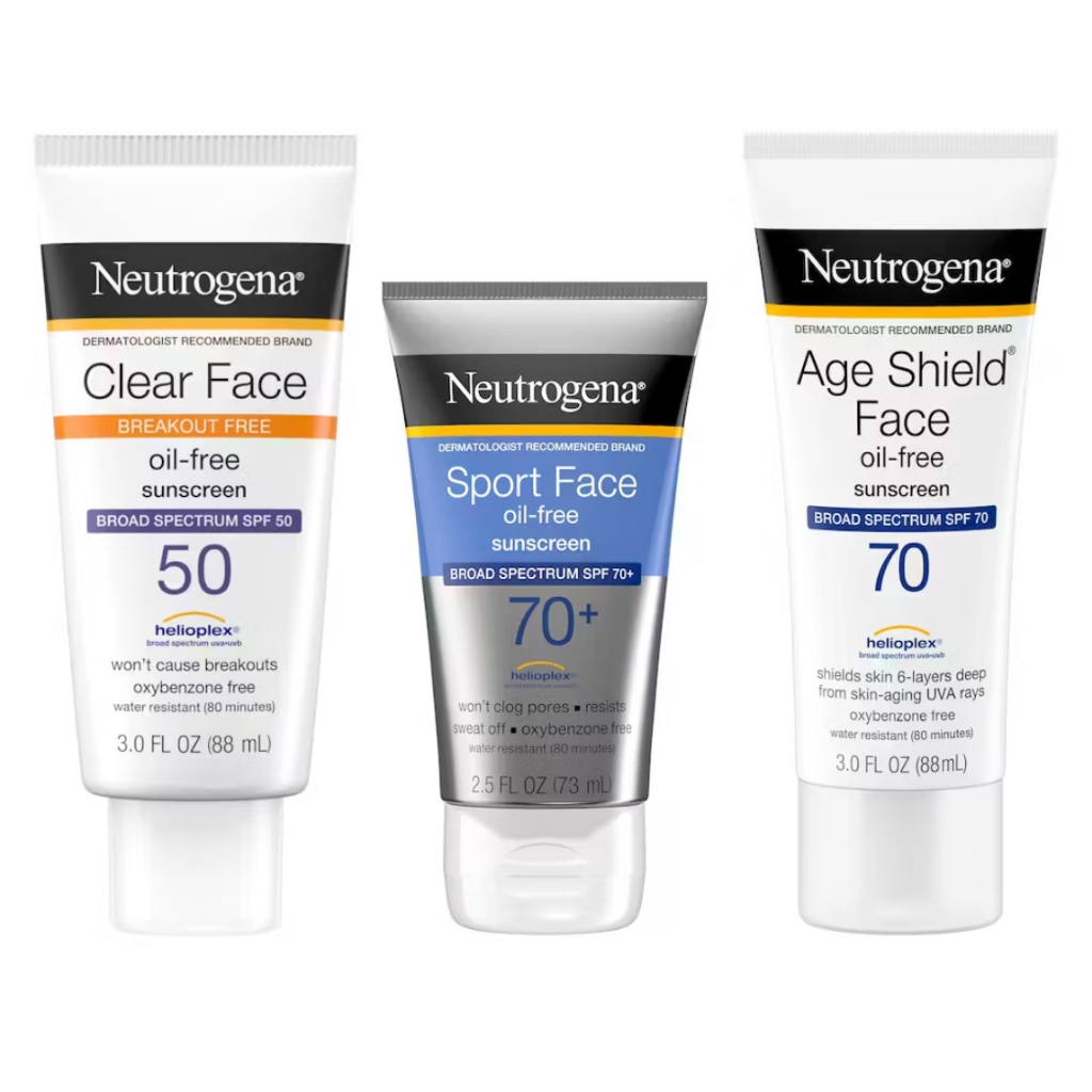 露得清 Neutrogena Clear Face Sport Face Age Shield 無油 抗老 防水 防曬乳
