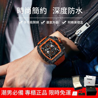 【專櫃正品 官方授權】MINI FOCUS 2025全自動非機械錶手錶 戶外風酒桶男表弧面鏡梯度鏤空男士手錶生日禮物W