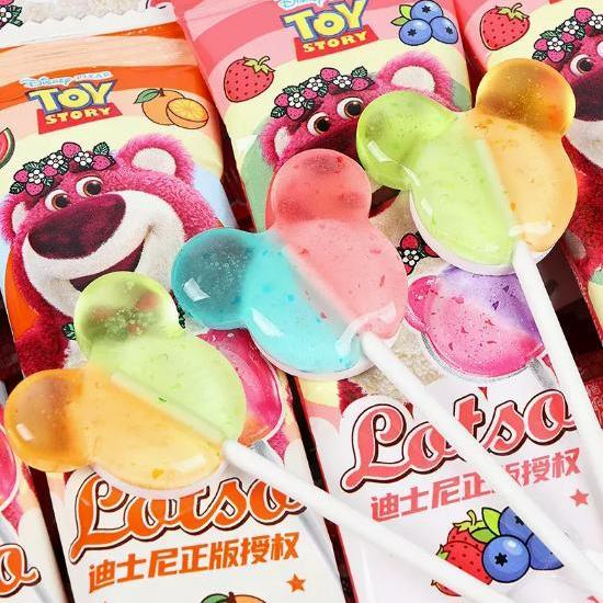 【潮美】💖棒棒糖💖迪士尼草莓熊雙味棒棒糖 卡通造型米奇棒棒糖 雙重水果味棒棒糖 兒童糖果大禮包