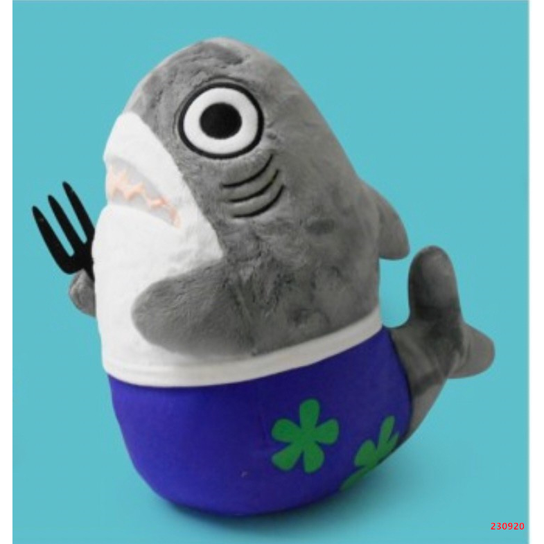 【海灘裝鯊魚娃娃】鯊魚娃娃 鯊魚海灘裝 大白鯊娃娃 鯊魚玩偶 海灘鯊魚娃娃 魚叉鯊魚 鯊魚 鯊魚布偶 大白鯊娃娃