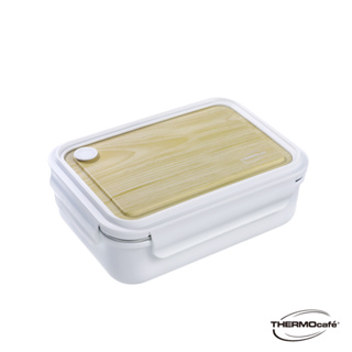 THERMOcafe 凱菲 不鏽鋼白色木紋保鮮盒1000ml(TCLB-1000-WT)