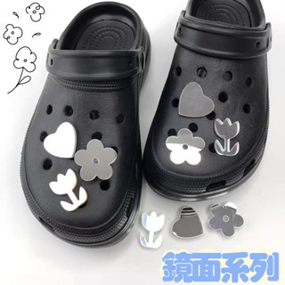鏡面系列❀鞋釦韓國 鞋釦 洞洞鞋釦 crocs 日系可愛 diy配件 鏡面花朵洞洞鞋配飾 DIY鞋釦配件 鞋花 鏡面鞋釦