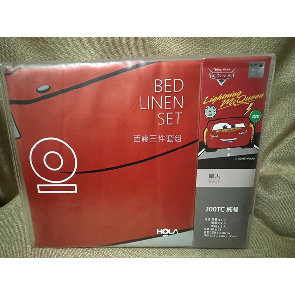 ＊謝啦二手書＊ 迪士尼系列 純棉 防蟎抗菌 床包組 單人 閃電麥坤 全新