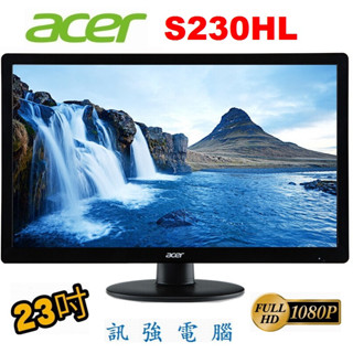 請看完內文再購買、宏碁 S230HL 23吋 LED液晶螢幕1080P Full HD、DVI / VGA 雙輸入介面