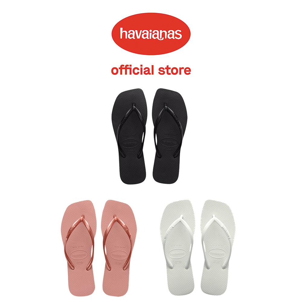 Havaianas哈瓦仕 Slim Square 方形 素色 女鞋 拖鞋 夾腳拖 共3色