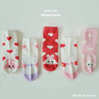 ✈️現貨✈️韓國童襪~兒童襪.童襪.襪子~女童襪.女孩~芭蕾小兔~韓國童襪5雙一組~韓國製