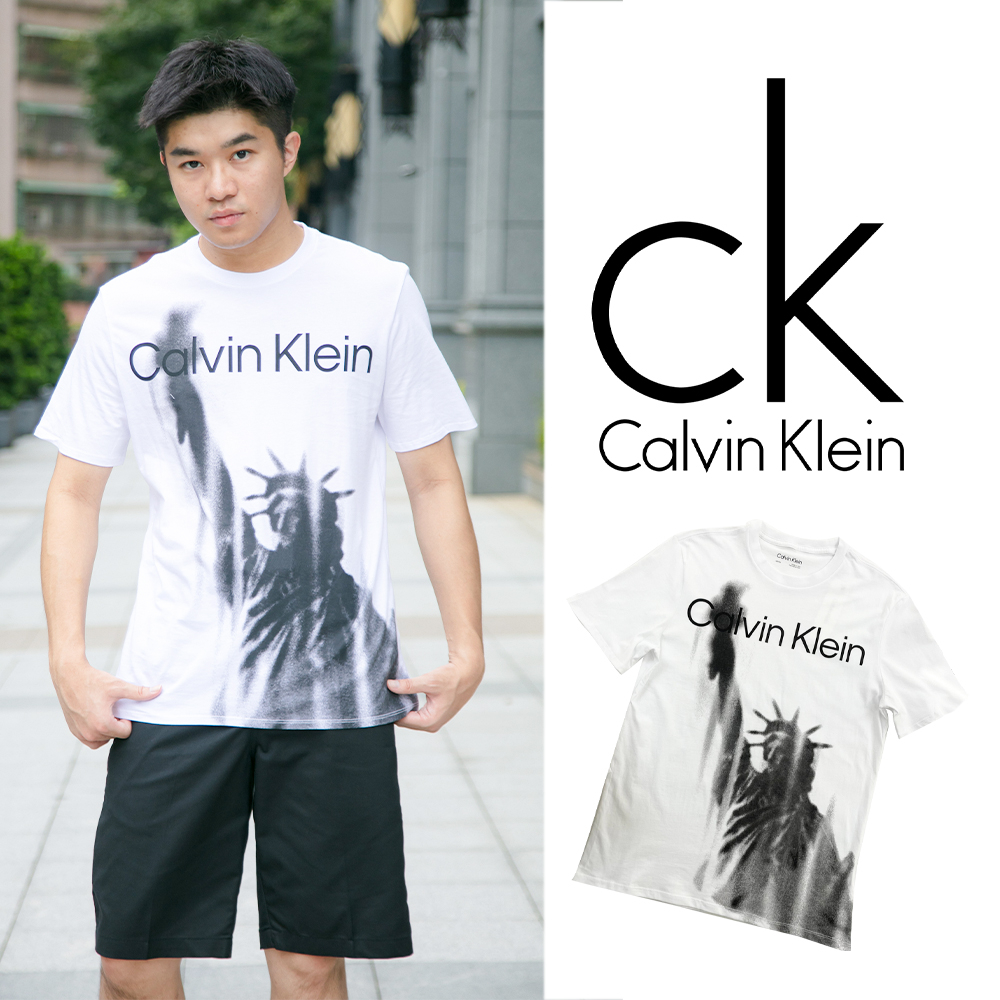Calvin Klein 自由神像 短T 純棉 T恤 現貨 大尺碼 CK 短袖 上衣 #9437