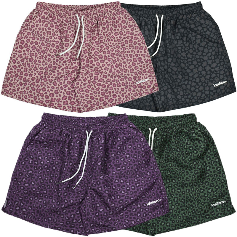 IDEALISM ID23002 LEOPARD PRINT SHORTS 速乾尼龍 豹紋短褲 海灘褲 (四色)化學原宿