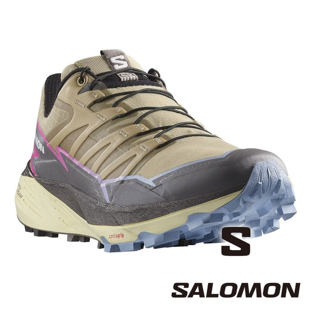 【SALOMON 法國】THUNDERCROSS 女健行鞋『岩綠/撫慰紫/藍鷺』473837