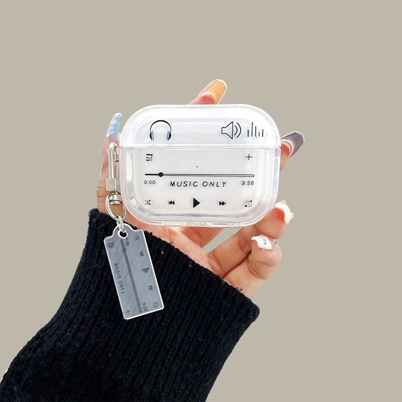 🔥熱賣 新款🔥 創意音樂播放器AirPods pro2保護套iPhone藍牙耳機殼2代透明3代簡約 防水殼AirPo