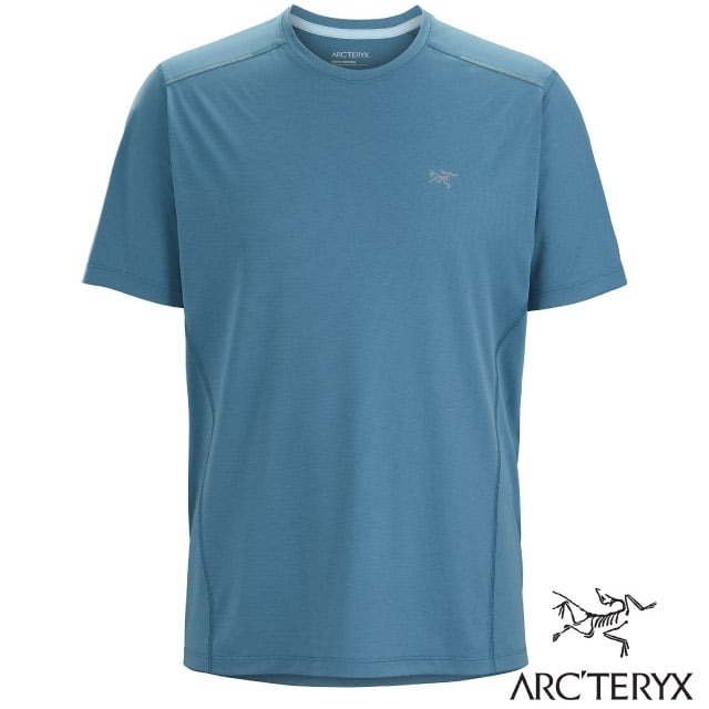 【ARCTERYX 始祖鳥】男 款 登山輕量透氣快乾短袖圓領上衣 Motus排汗衣 T恤_快樂雜藍_X000007173