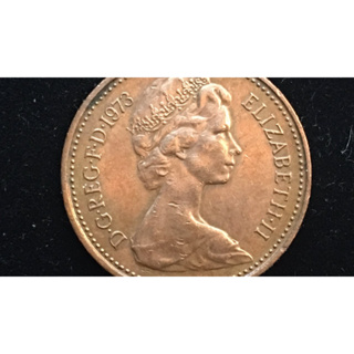 【全球郵幣】 England 1973 NEW PENNY 1 Pence 1便 士AU 英國伊莉莎白二世女王肖像