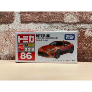米妃兔㊣TOMICA 多美小汽車 NO.86 TOYOTA 86 橘色 豐田 86號 小跑車 模型車 初回限定版 小汽車
