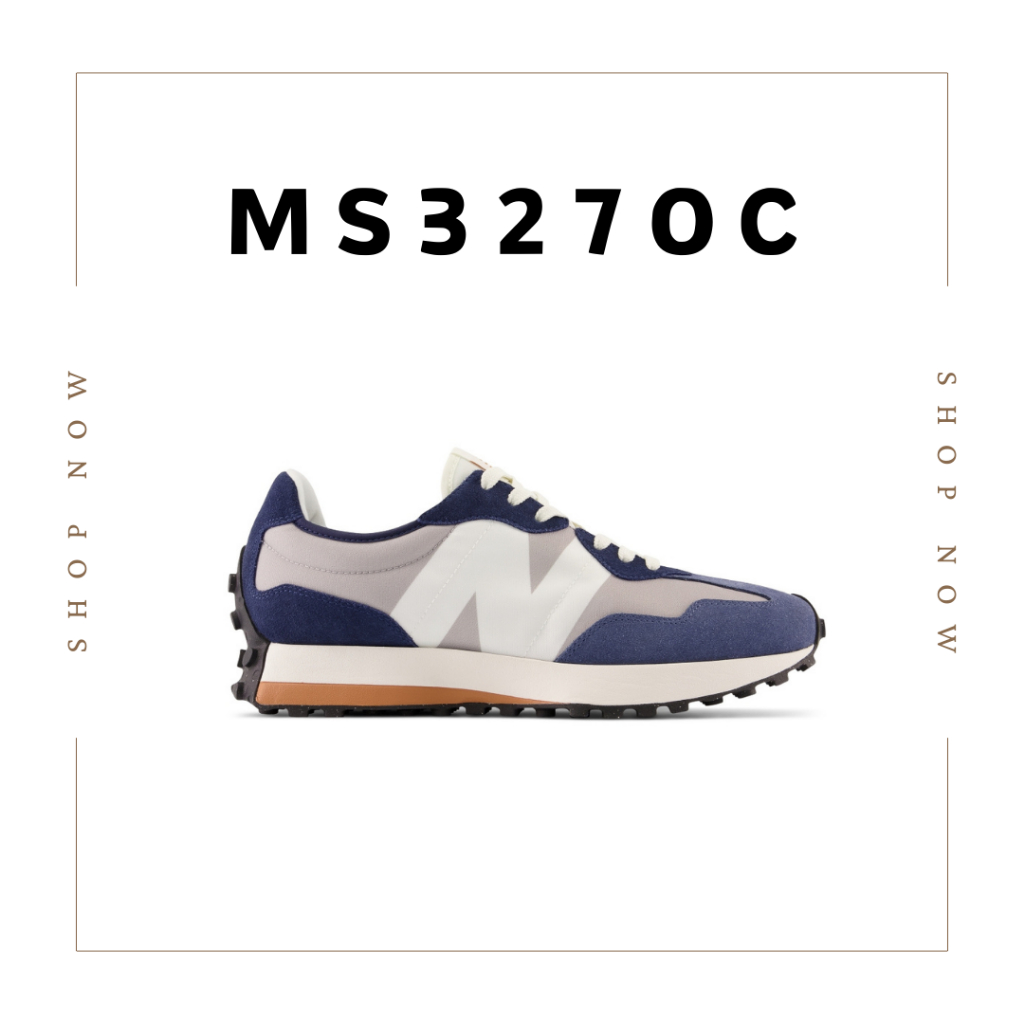 【EZDAY簡單】NEW BALANCE MS327OC 深藍灰 黃 復古