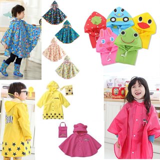 ※韓版《亮彩印花款》造型 兒童雨衣~雨披 (J5-5)