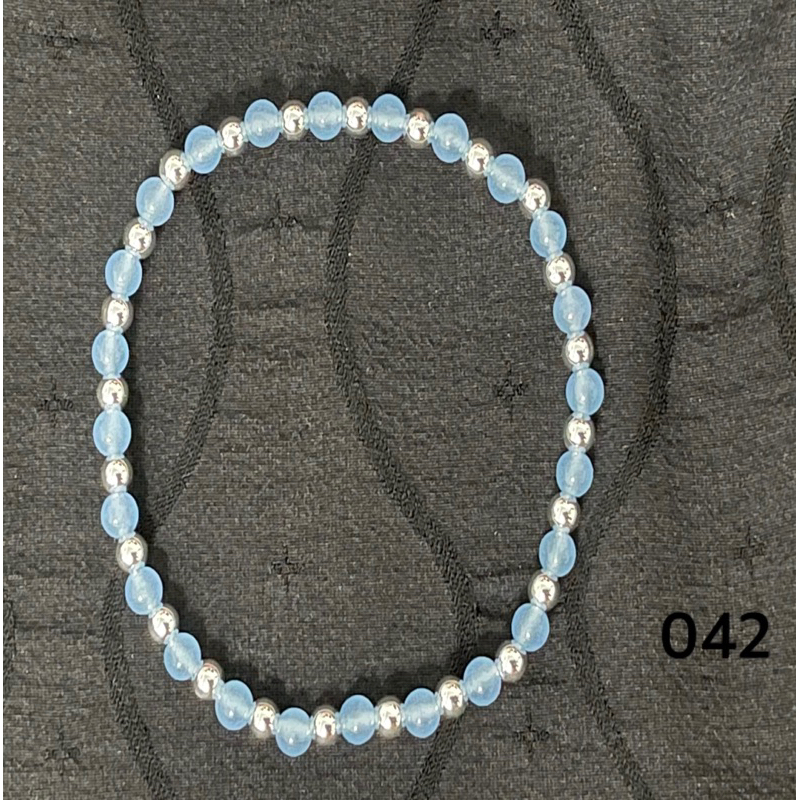 海藍玉石  串珠手鍊                  「42」
