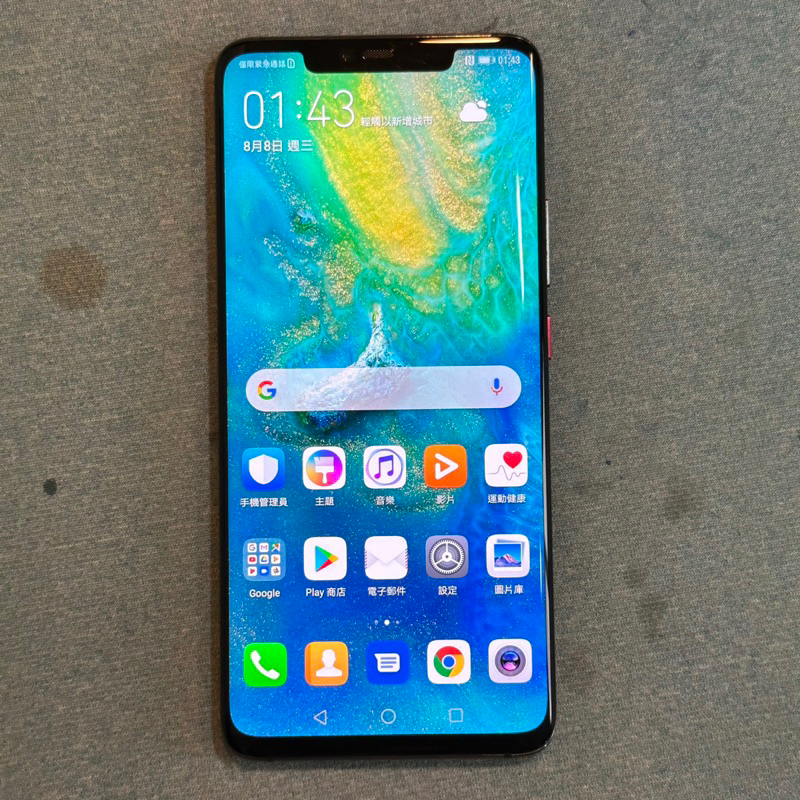 HUAWEI Mate 20 Pro 128G 黑 功能正常 二手 6.39 華為 mate20pro 螢幕刮傷 台中