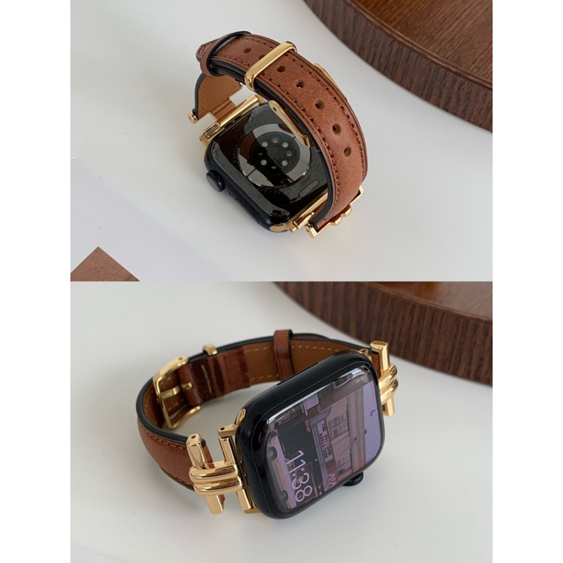 77💕 蘋果手錶時尚皮腕帶用於蘋果手錶Apple watch87654321SE皮質錶帶