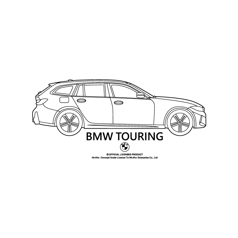 【Nika 設計師T恤】m-14-BMW TOURING-T恤-短袖