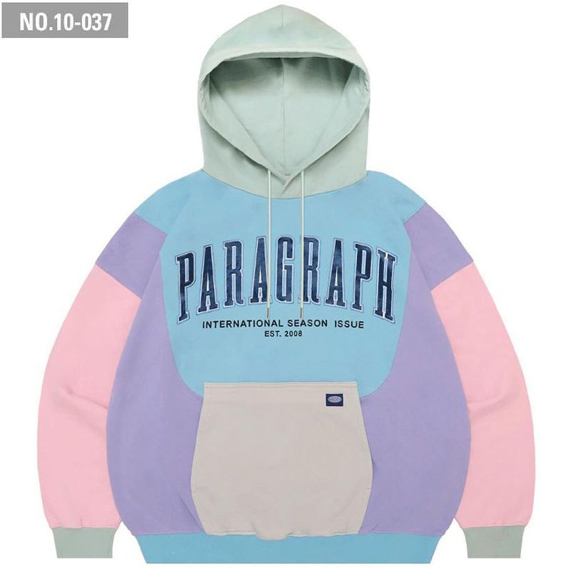 【PARAGRAPH】S10 NO.37 COLORING HOODIE 帽T (藍色 x 薰衣草紫) 化學原宿