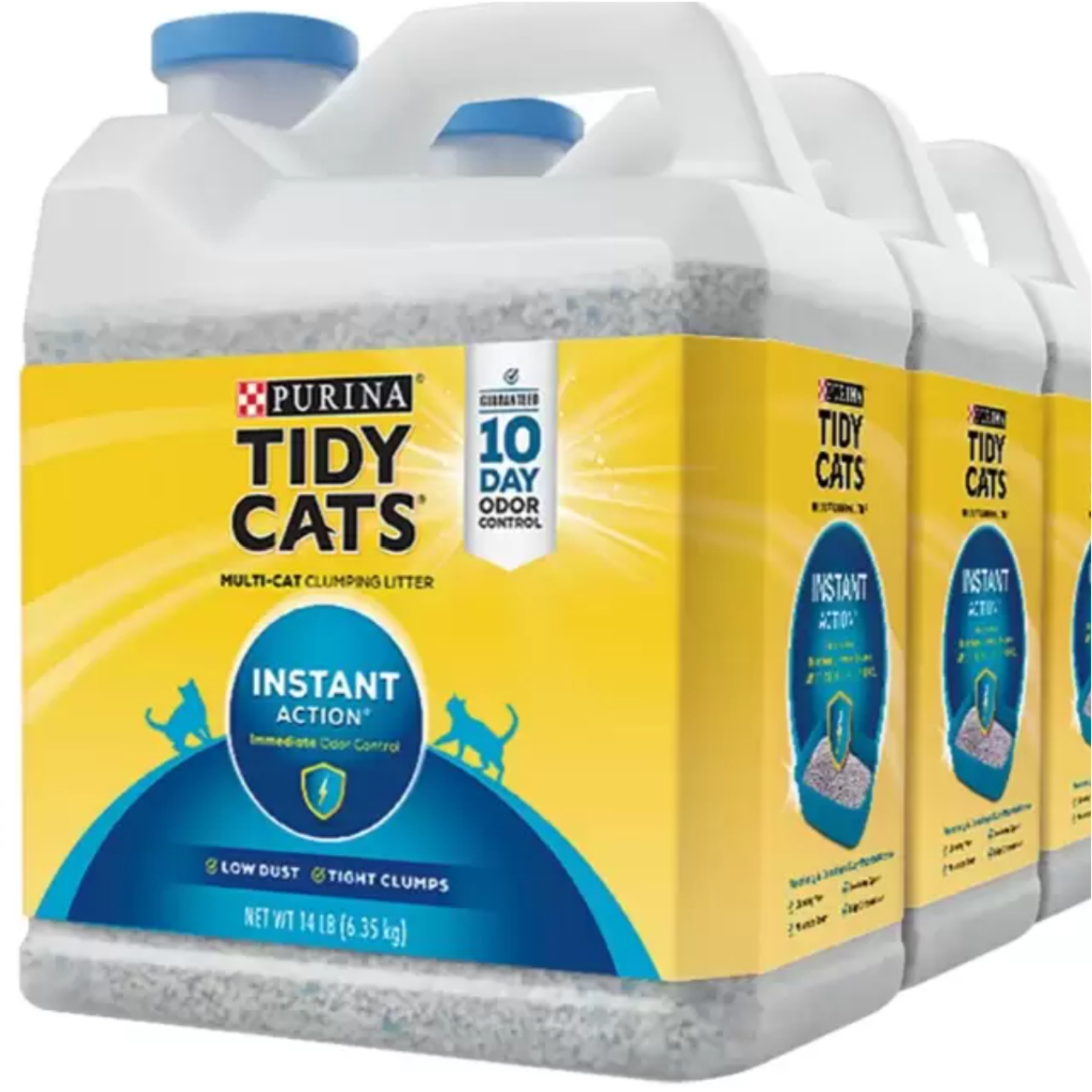 好市多代購免運  - Tidy Cats 高效清香凝結罐裝貓砂 6.35公斤 X 3罐