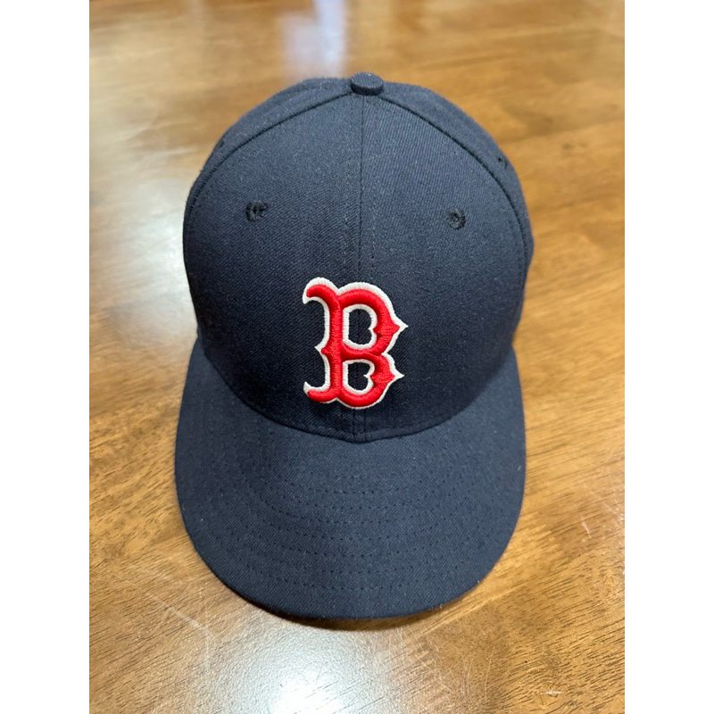 二手 NEW ERA 59Fifty 波士頓紅襪 老帽 帽子 棒球帽 黑色 7 1/2