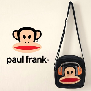 Paul Frank 大嘴猴 黑色 皮質 側背包 斜背包 ♥ 正品 ♥ 現貨 ♥