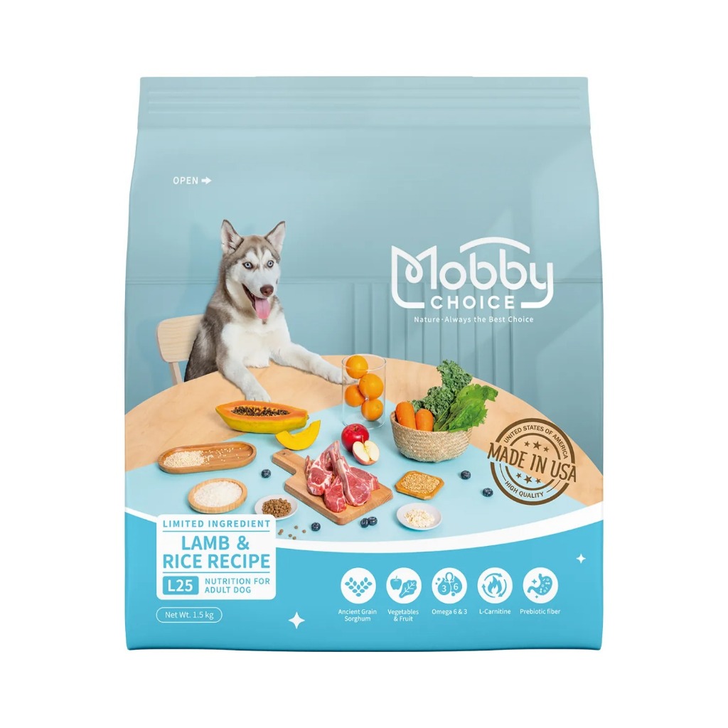 【Mobby 莫比】L25 羊肉米成犬食譜 狗飼料1.5KG/3KG