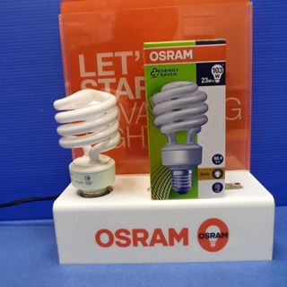 含稅 OSRAM 歐司朗 E27 螺旋型省電燈泡23W/27W(黃/白光)110V ; LED優質光燈泡6.5W~14W