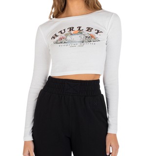 HURLEY｜女 TROPICAL SPIRITS L/S BABY TEE 長袖T恤