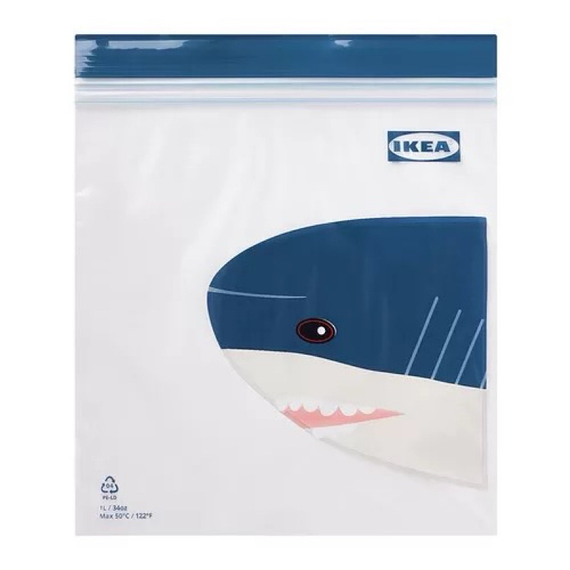 《IKEA代購 ISTAD保鮮袋 夾鏈袋》 藍色/鯊魚/熊/蝴蝶結/ 1LX25件